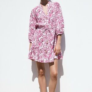 Zara Pink Floral Dress